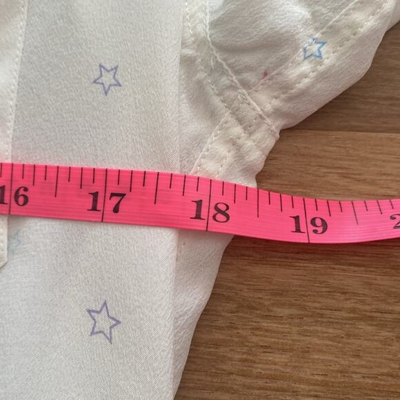 Rails Kate Pastel Stars Silk Button down blouse size xs - Picture 7 of 7